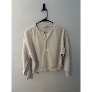 Women’s Old Navy Tan Henley Sweatshirt (Size S)